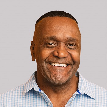 happy black man smiling